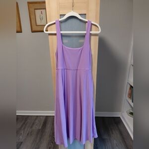 Beyond Yoga Lavender Scoop Neck Tank Midi Dress Made USA Comfy Active